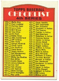1972 Topps Baseball Cards      378     Checklist 395-525